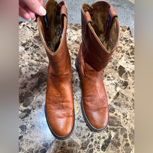 Justin George Strait Collection Cowboy Series Roper Boots Mens 9.5D - Picture 3 of 12